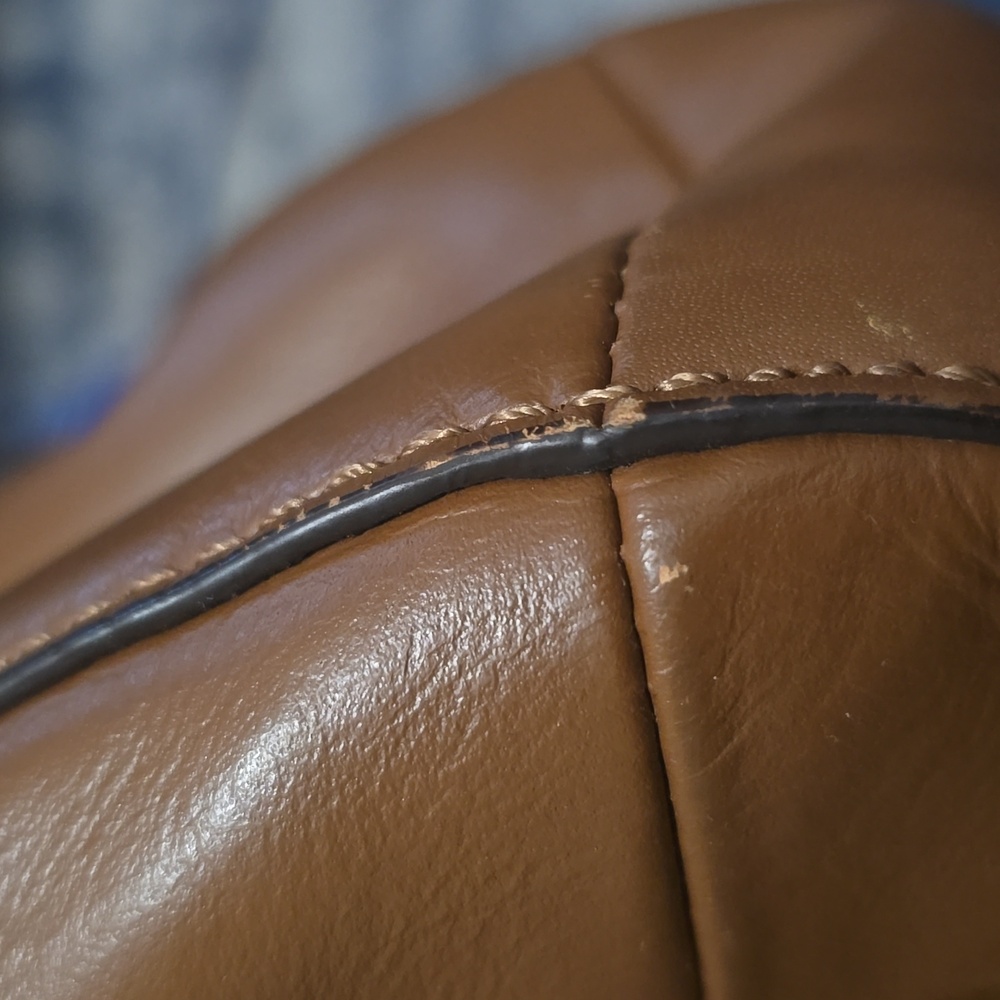 Coach Kristin Brown Woven Leather Handbag - Picture 8 of 9